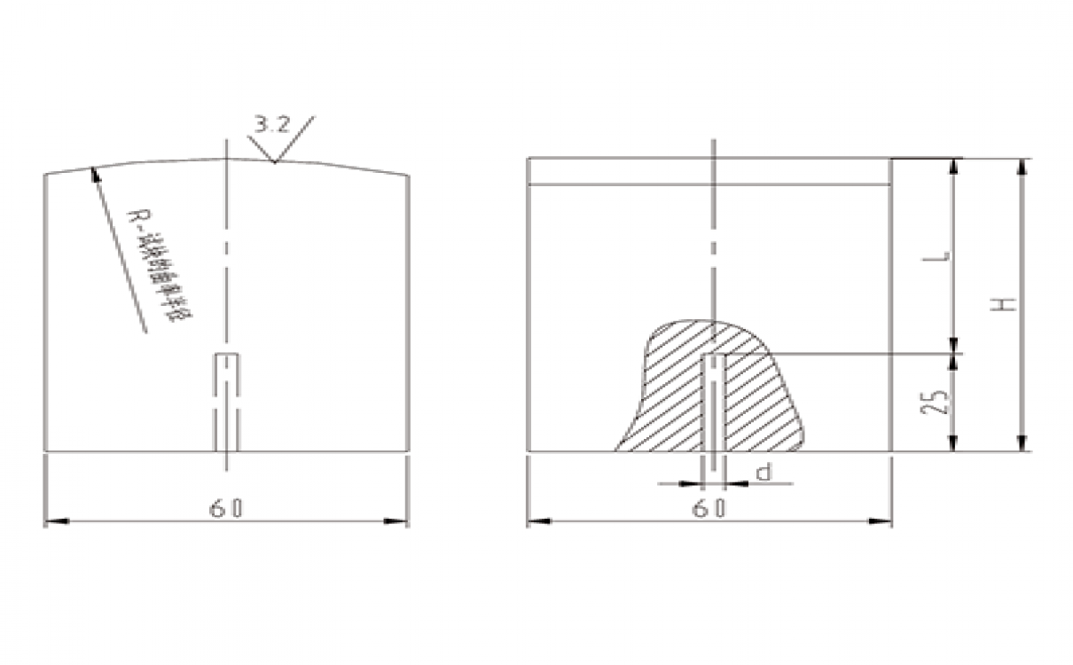 曲面對比試塊-鋼鍛件超聲波檢驗方法 GB/T 6402-1991標(biāo)準(zhǔn)試塊